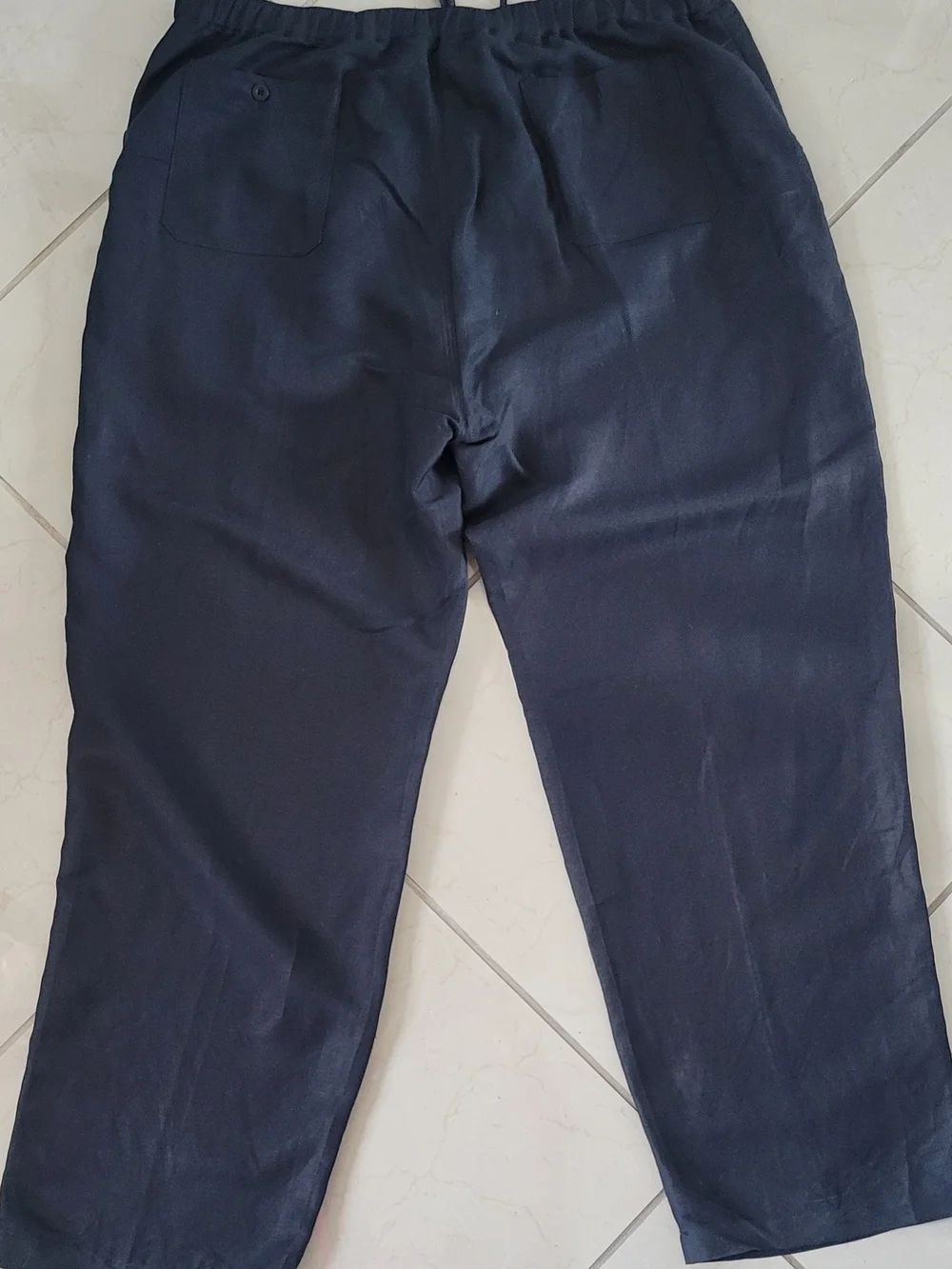 Cubavera Men's Black Linen Blend Drawstring Pants XXL Resort Coastal Vacation